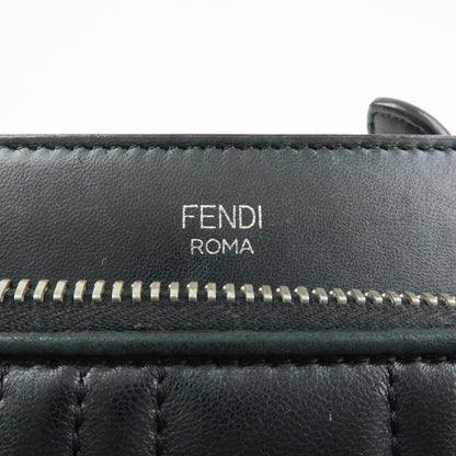 Fendi DotCom Click Quilted Leather, Black, Leather, Shoulder Bag