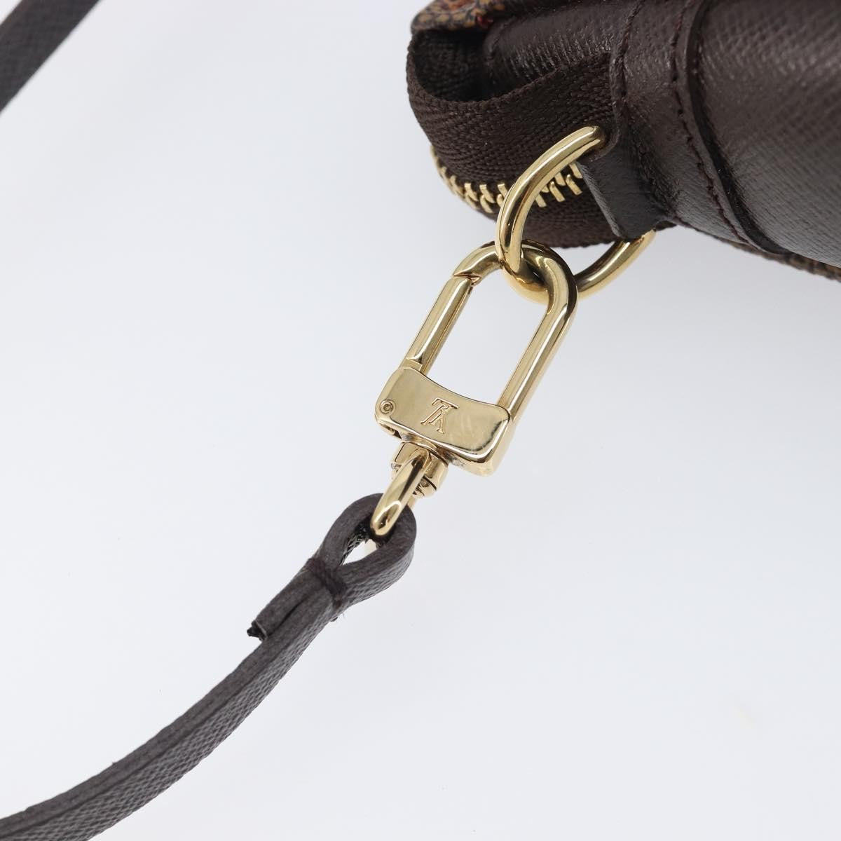 Louis Vuitton Trousse Make Up Damier, Brown, Canvas, Clutch