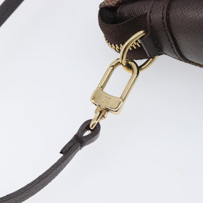 Louis Vuitton Trousse Make Up Damier, Brown, Canvas, Clutch