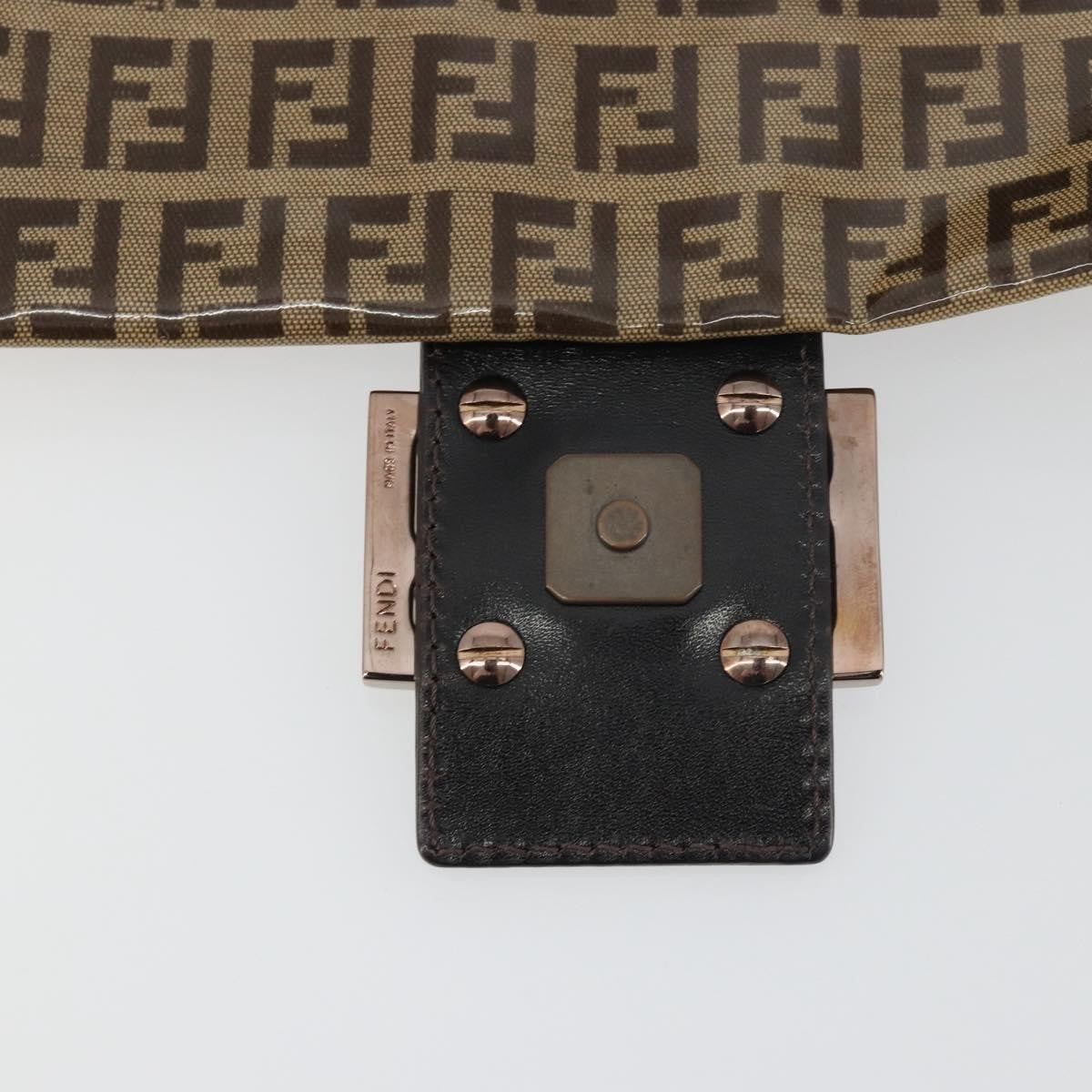 Fendi Mamma Baguette Zucchino canvas, Brown, Canvas, Shoulder Bag