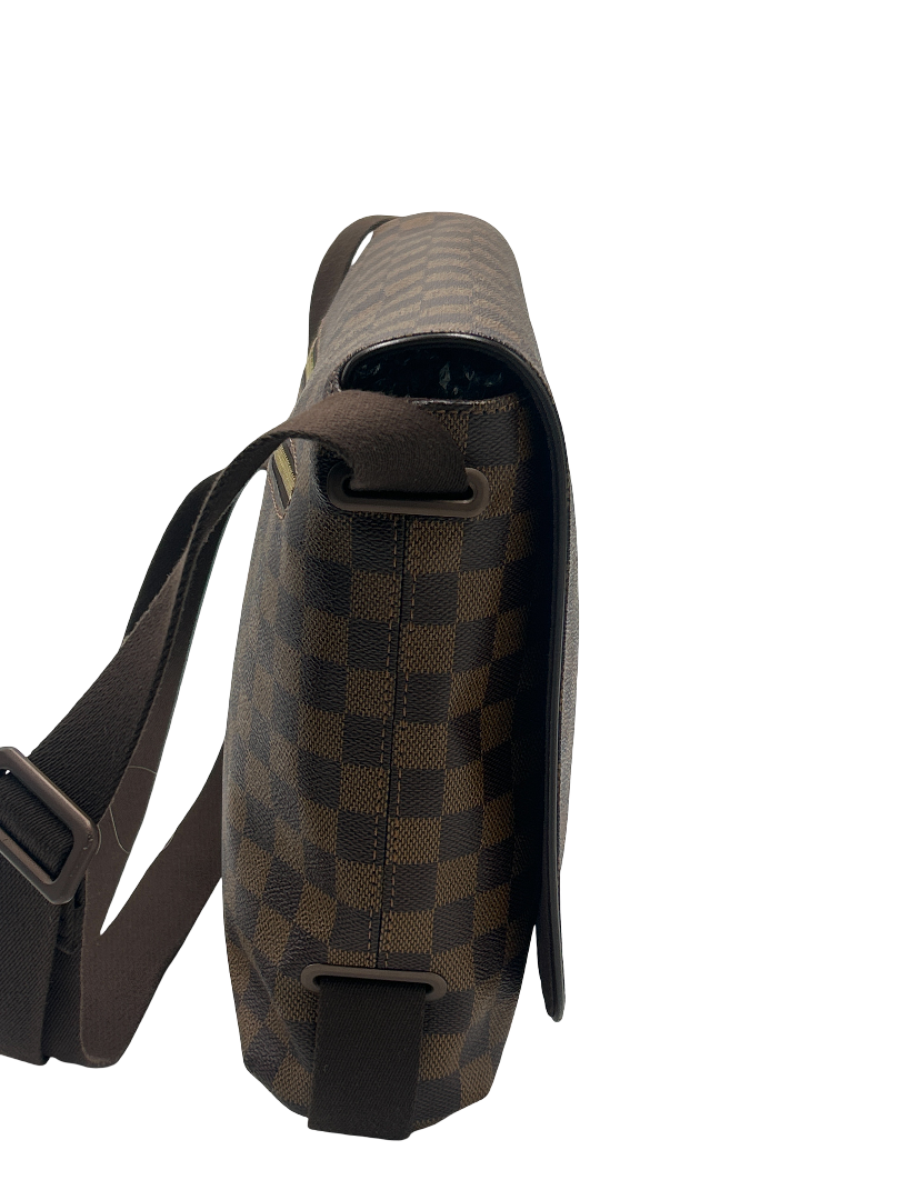 Louis Vuitton Brooklyn Handbag Damier, Brown, Canvas, Crossbody Bag