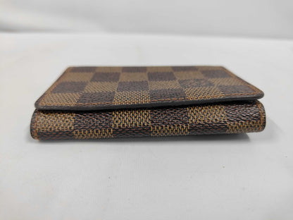 Louis Vuitton Envelope Business Card Holder Damier, Brown, Canvas, Card Holder
