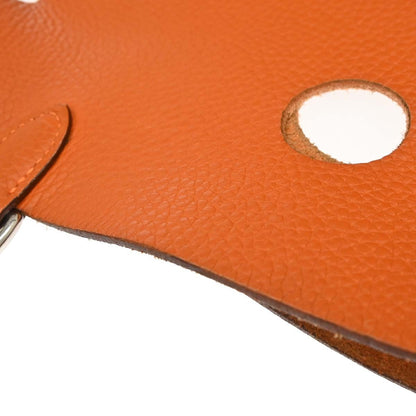 Hermes Mangeoire Clemence, Orange, Leather, Handbag