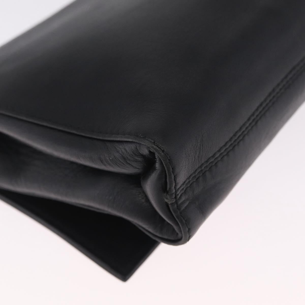 Celine Shoulder Leather, Black, Leather, Shoulder Bag