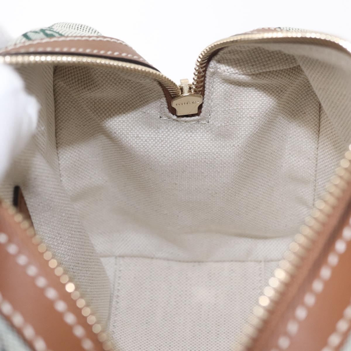 Gucci Web Boston GG Canvas, Green, Canvas, Handbag