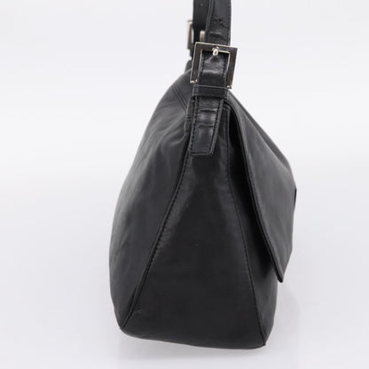 Fendi Mamma Baguette Zucca Jacquard Velvet, Black, Leather, Shoulder Bag