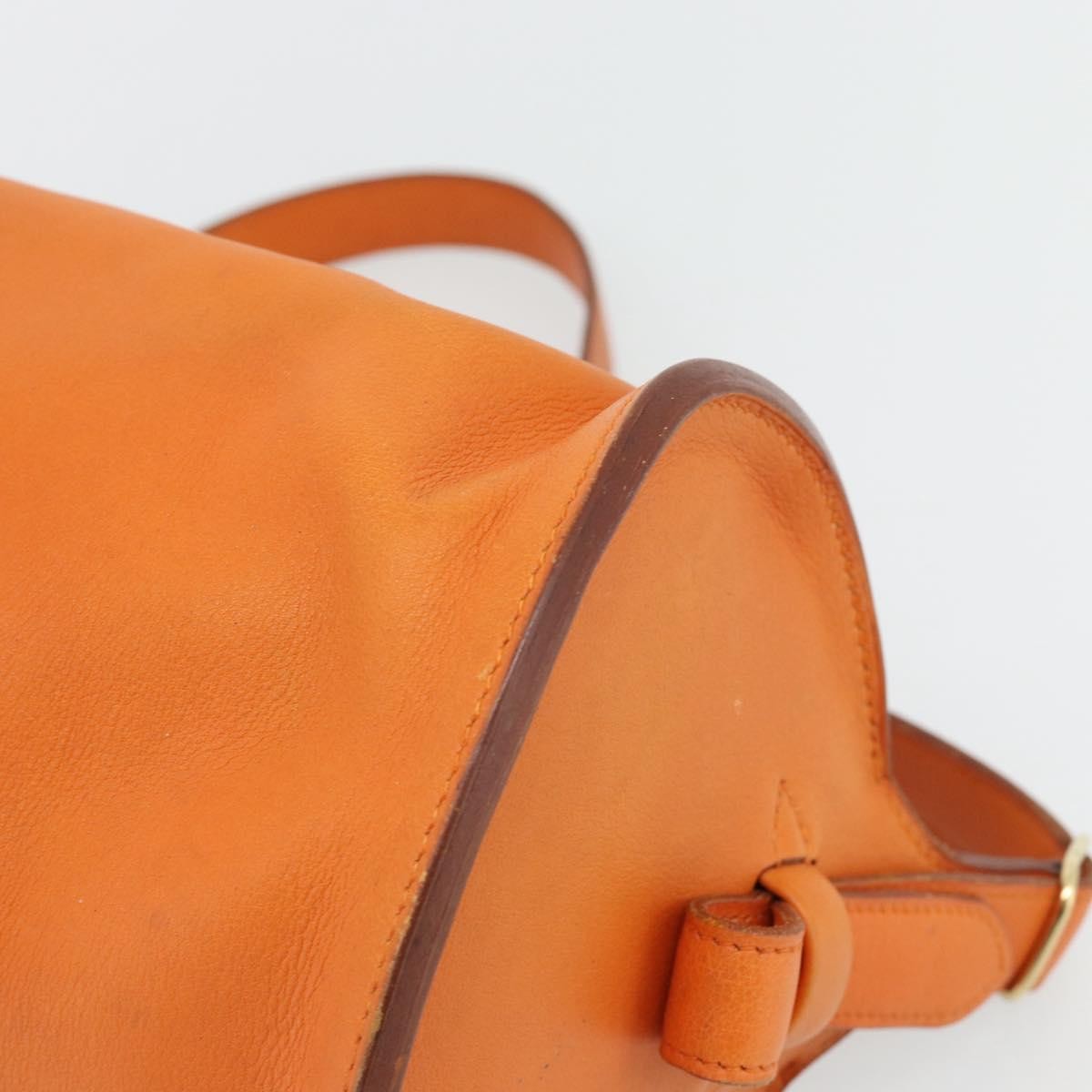 Hermes Sac Doremi Leather, Orange, Leather, Shoulder Bag