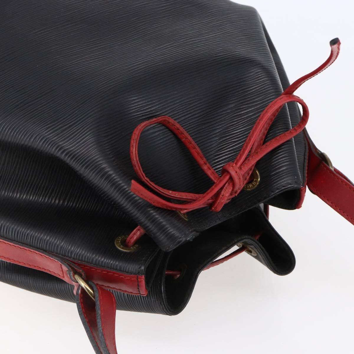 Louis Vuitton Bicolor Noe Epi Leather, Black, Leather, Handbag