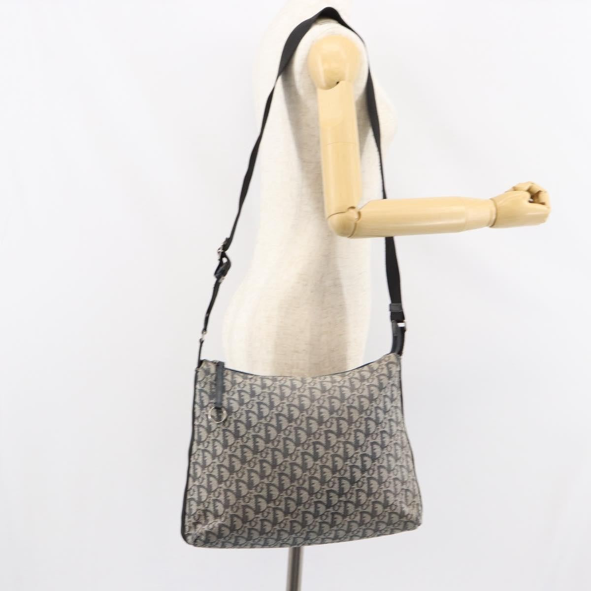 Christian Dior Vintage Trotter Canvas, Navy, Canvas, Shoulder Bag