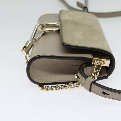 Chloe Faye Leather and Suede, Beige, Leather, Shoulder Bag