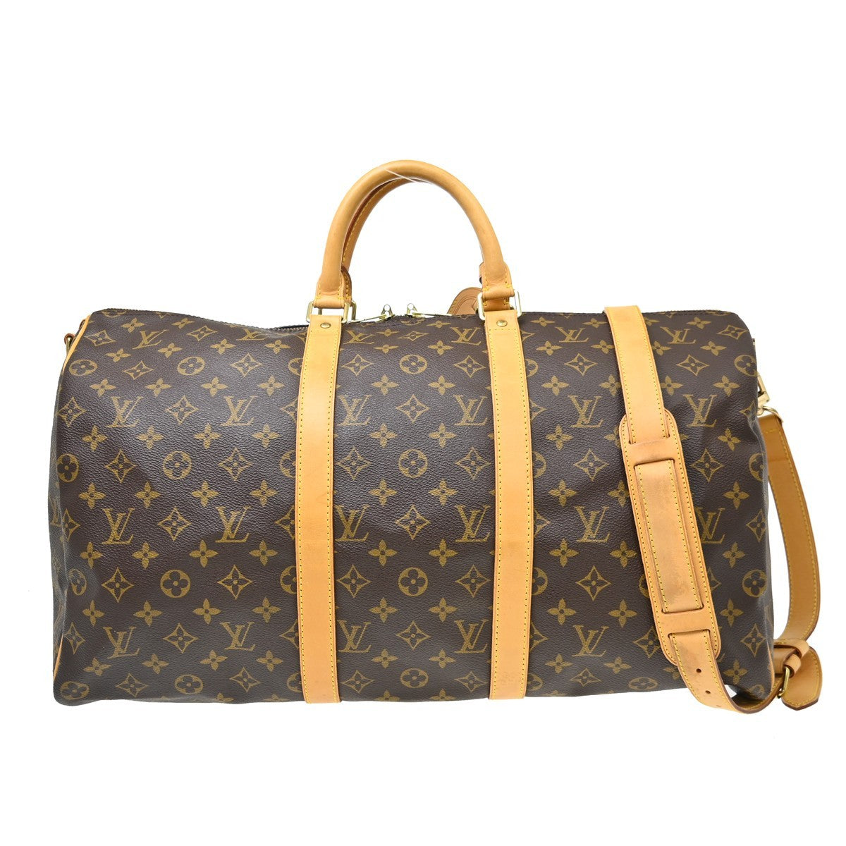 Louis Vuitton Keepall Bandouliere Monogram Canvas, Brown, Canvas, Travel Bag