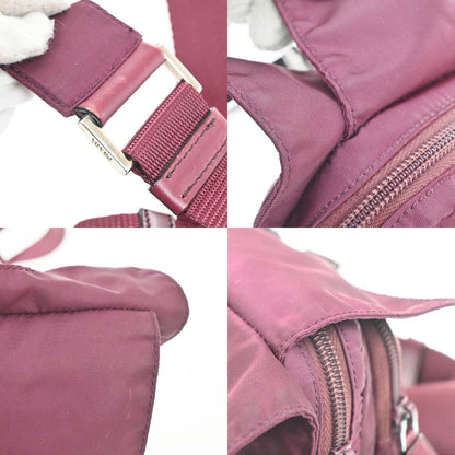 Prada Messenger Printed Tessuto, Red, Nylon, Crossbody Bag
