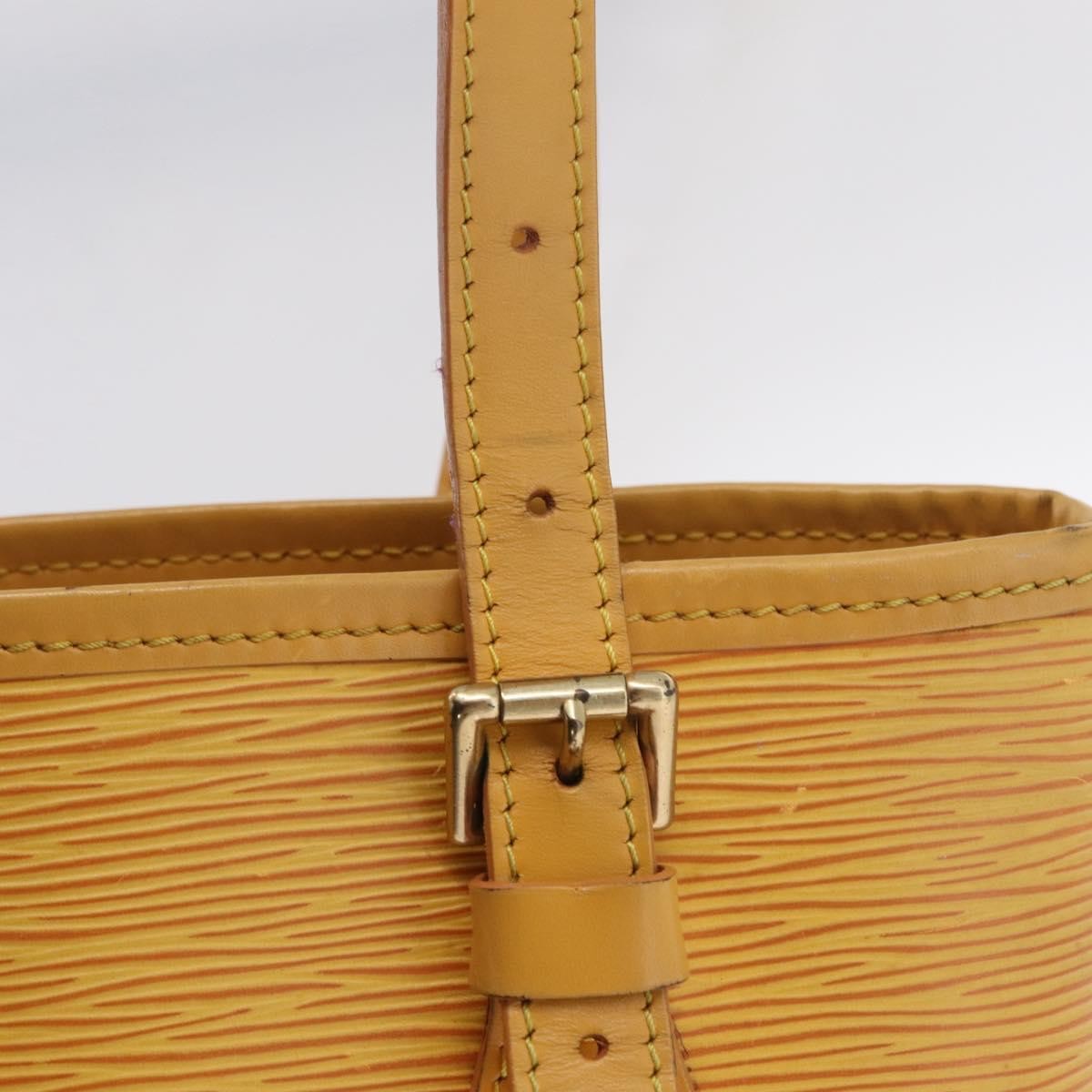 Louis Vuitton Petit Bucket Epi Leather, Yellow, Leather, Handbag