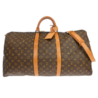 Louis Vuitton Keepall Bandoulière Monogram, Brown, Canvas, Travel Bag