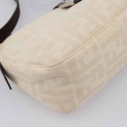 Fendi Baguette Pochette Zucca Canvas, Neutral, Canvas, Clutch