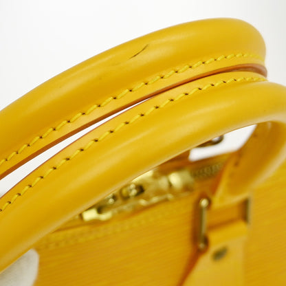 Louis Vuitton Alma Epi, Yellow, Leather, Handbag