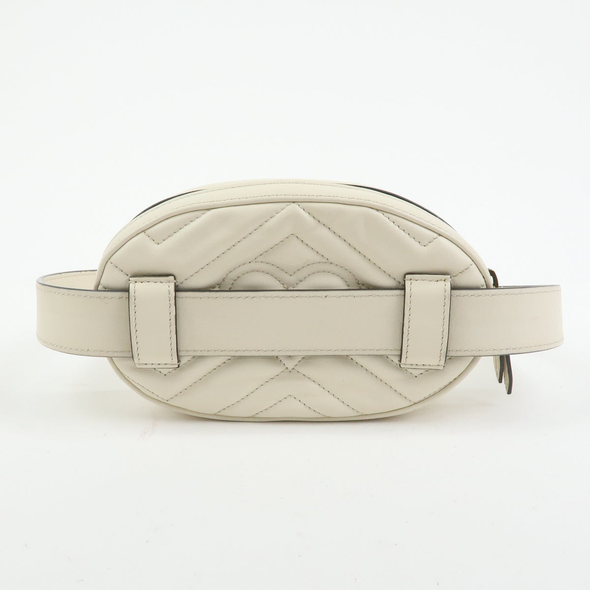 Gucci GG Marmont Belt Embellished Matelasse Leather, Beige, Leather, Handbag