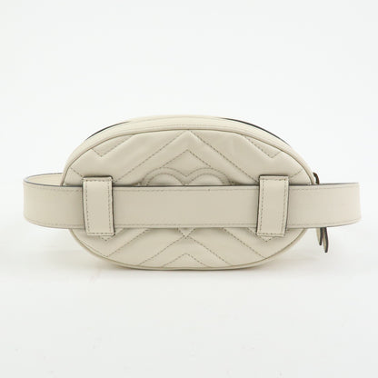 Gucci GG Marmont Belt Embellished Matelasse Leather, Beige, Leather, Handbag