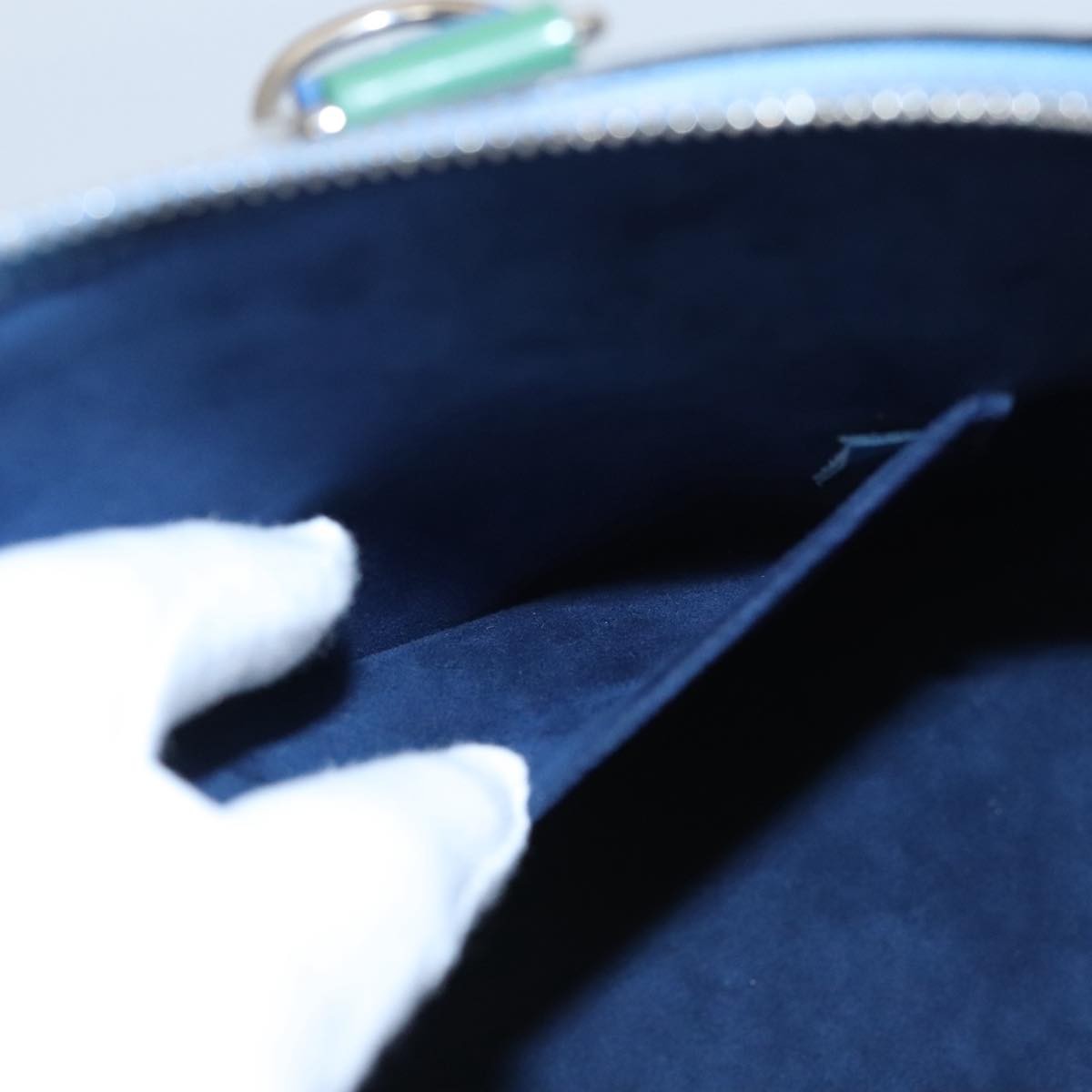 Louis Vuitton Alma Limited Edition Print Epi Leather, Blue, Leather, Handbag