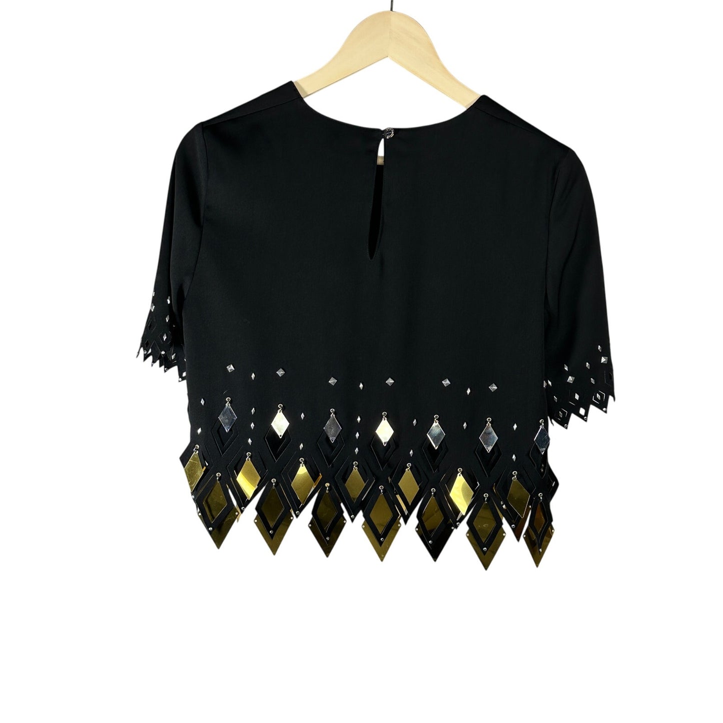 NEW PACO RABANNE Embellished Crop Top