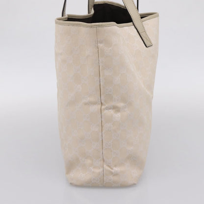 Gucci Open Tote GG Canvas and Leather, Beige, Canvas, Handbag