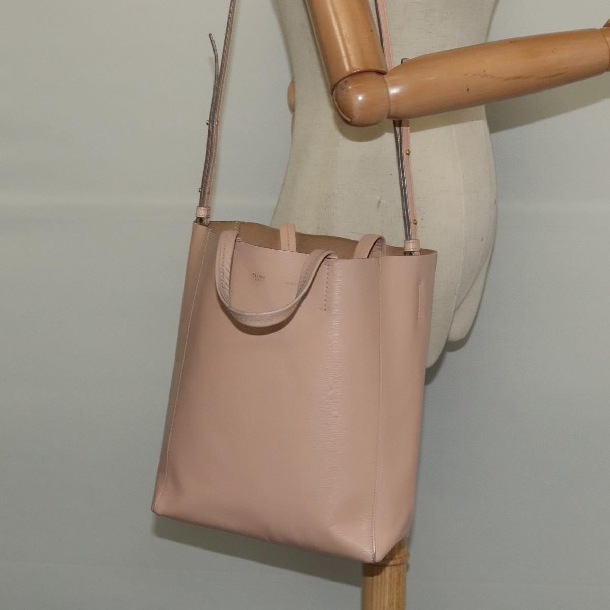 Celine Vertical Cabas Tote Leather, Pink, Leather, Tote Bag