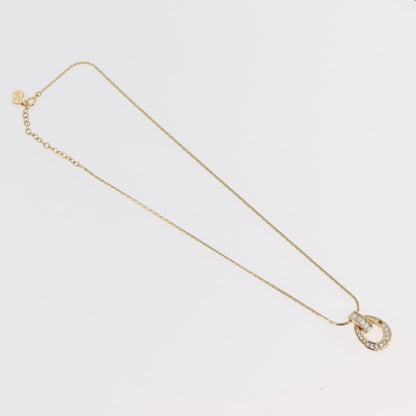 Christian Dior Logo Pendant Metal, Gold, Metal, Necklace