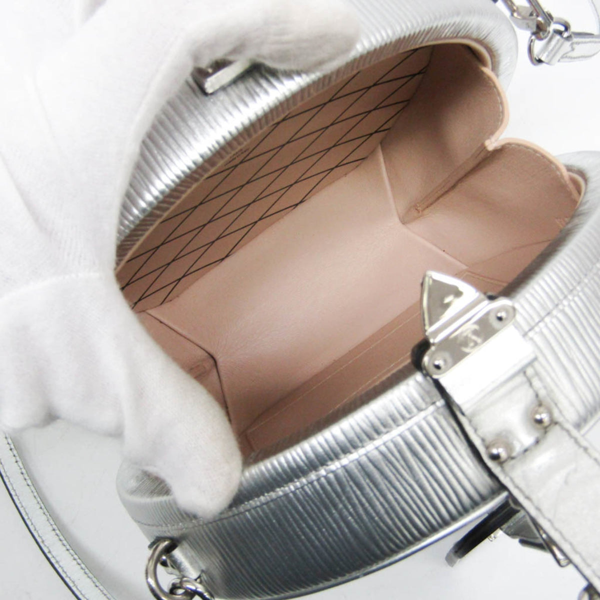 Louis Vuitton Petite Boite Chapeau Epi Leather, Silver, Leather, Handbag