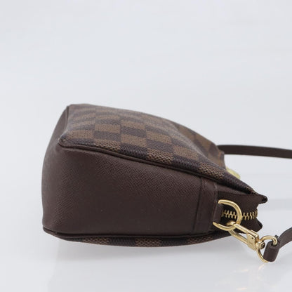 Louis Vuitton Trousse Make Up Damier, Brown, Canvas, Clutch