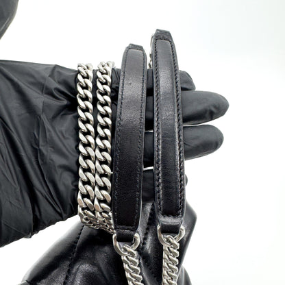 Saint Laurent Loulou Puffer Quilted Leather, Black, Leather, Shoulder Bag