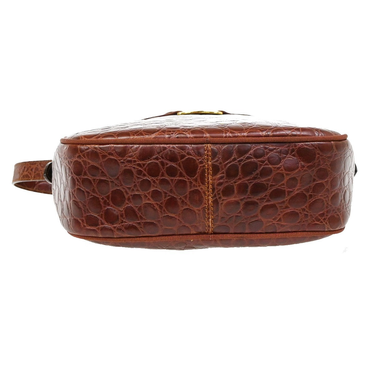 Salvatore Ferragamo Vala Leather, Brown, Leather, Shoulder Bag