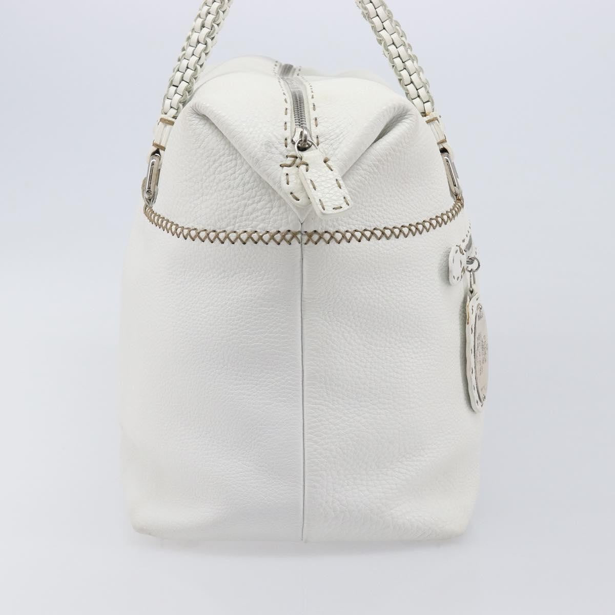 Fendi Selleria 2Bag Leather, White, Leather, Handbag