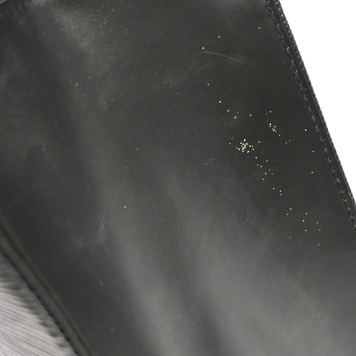 Louis Vuitton Croisette Epi, Black, Leather, Handbag