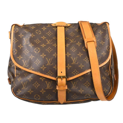 Louis Vuitton Saumur Monogram Canvas, Brown, Canvas, Shoulder Bag