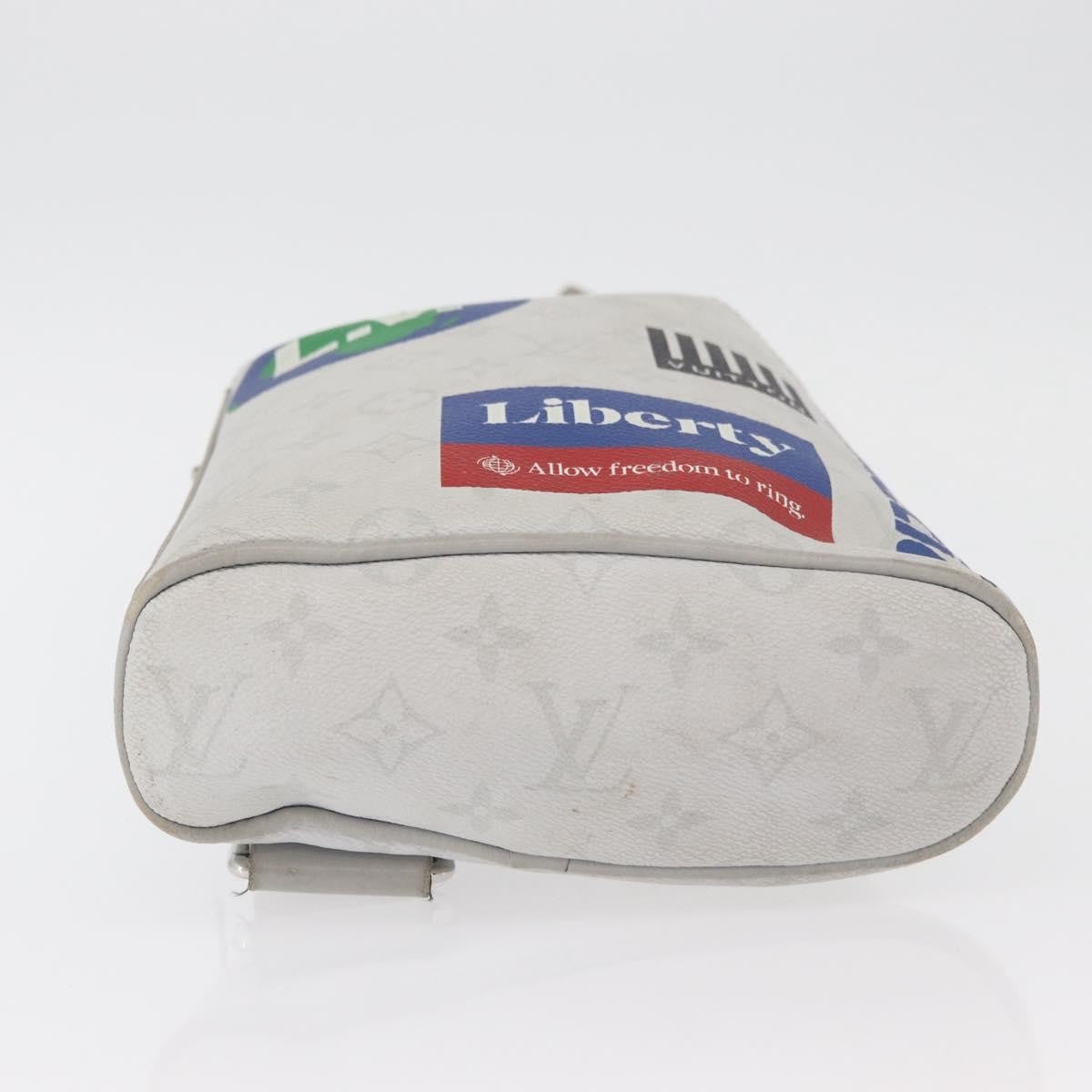 Louis Vuitton Chalk Sling Limited Edition Logo Story Monogram Canvas, Gray, Canvas, Handbag