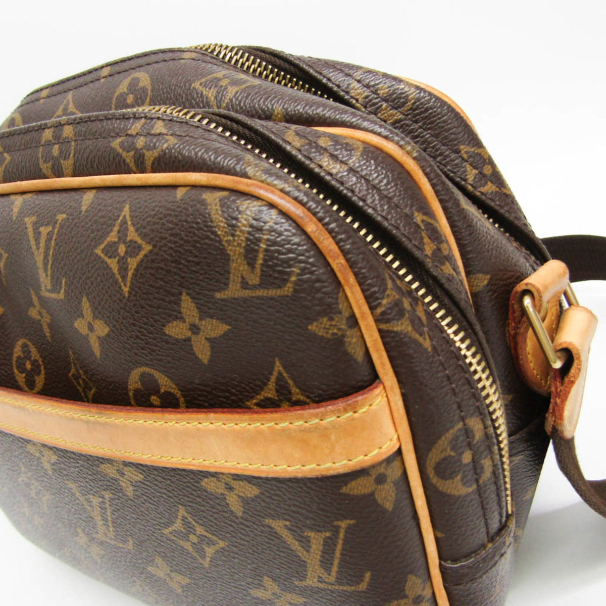 Louis Vuitton Reporter Monogram Canvas, Brown, Canvas, Shoulder Bag