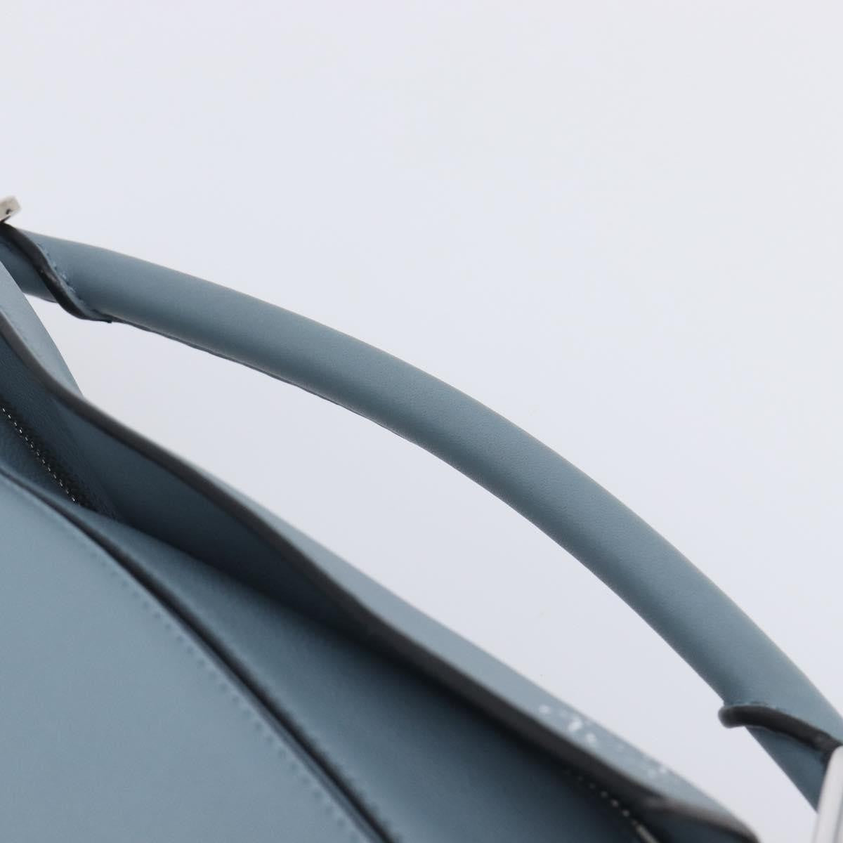 Loewe Puzzle Leather, Blue, Leather, Handbag