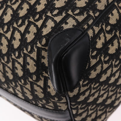 Christian Dior Convertible Boston Oblique Canvas, Black, Canvas, Travel Bag