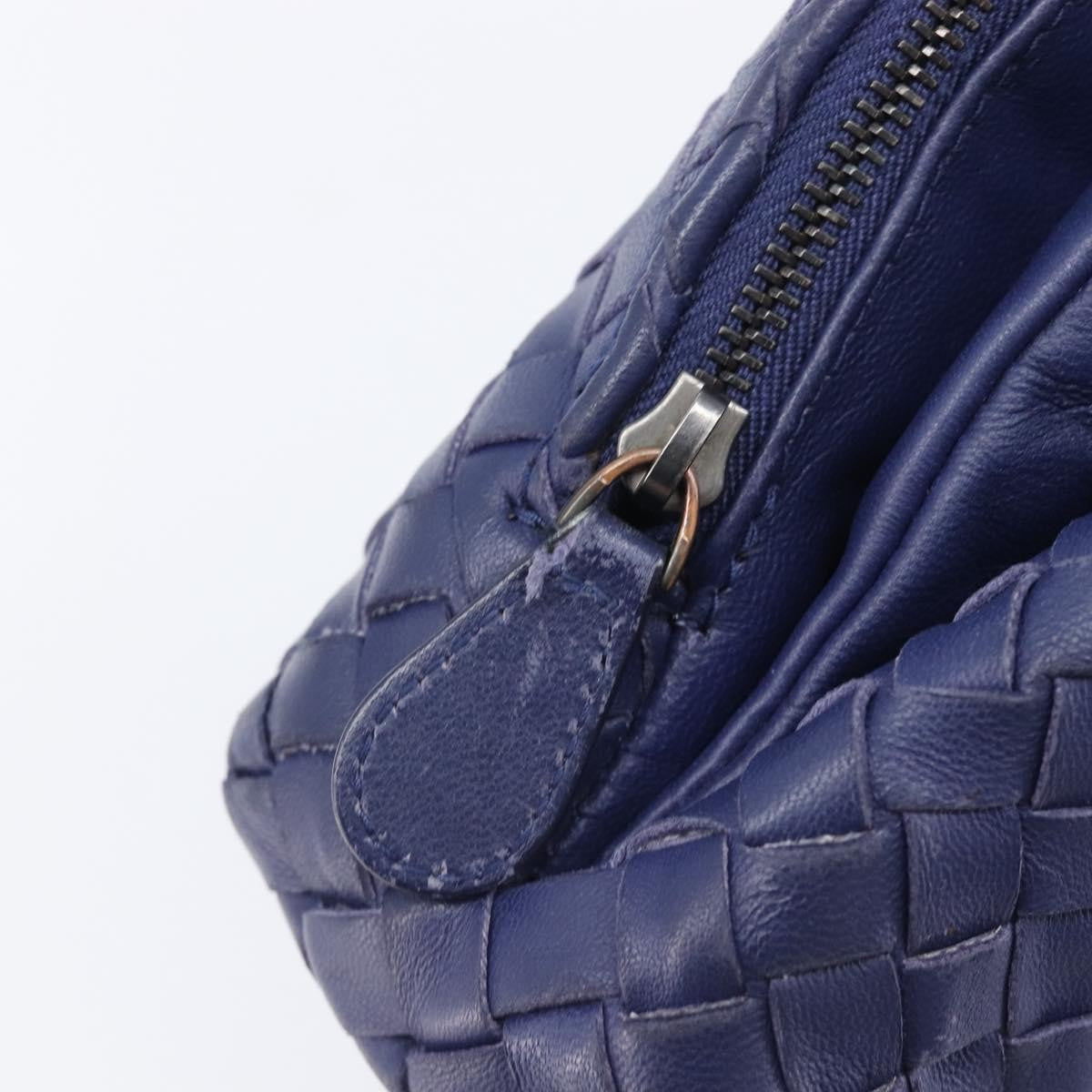 Bottega Veneta Compartment Chain Intrecciato Nappa, Blue, Leather, Shoulder Bag