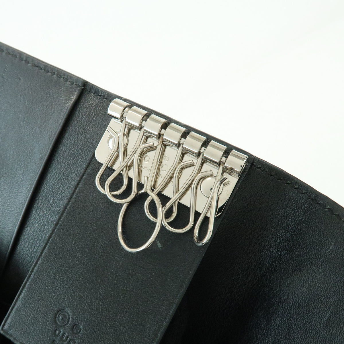 Gucci Flap Card Case Guccissima Leather, Black, Leather, Card Holder