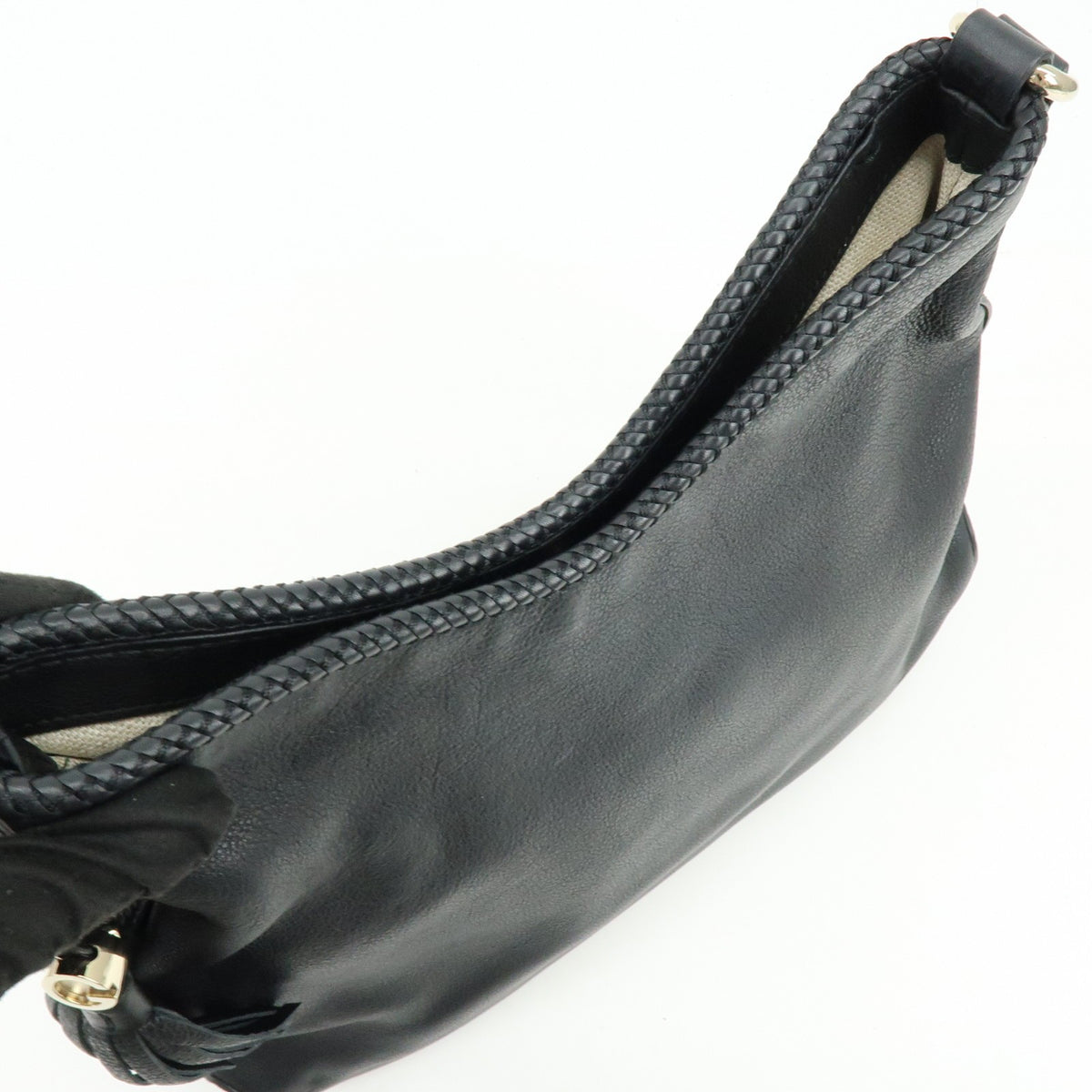 Gucci Marrakech Hobo Leather, Black, Leather, Shoulder Bag