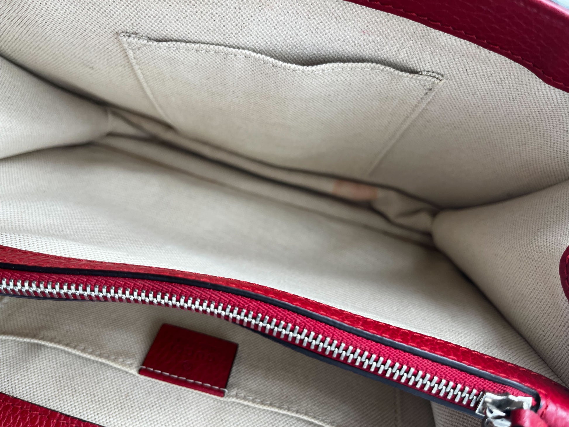 Gucci Dionysus Bamboo Top Handle Bag Leather, RED, LEATHER, Handbag