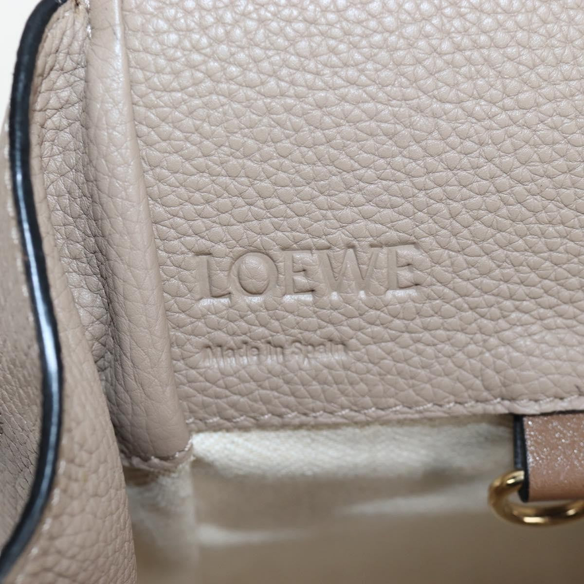 Loewe Hammock Leather, Beige, Leather, Handbag