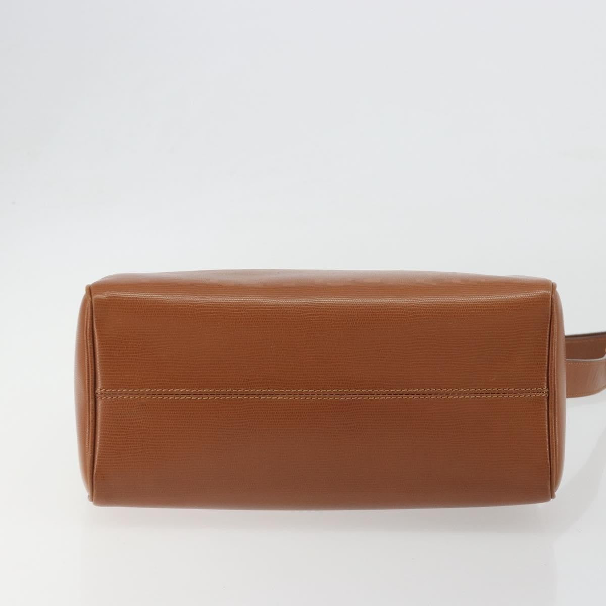 Celine Vintage Circle Logo Leather, Brown, Leather, Shoulder Bag