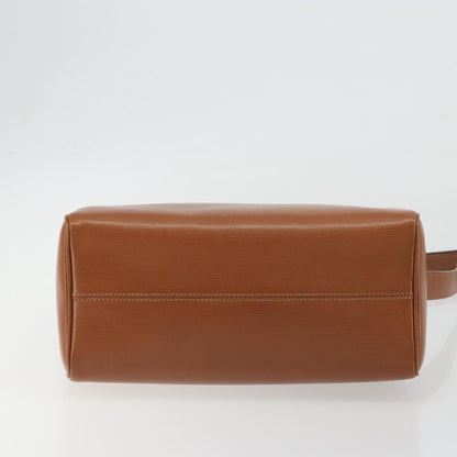 Celine Vintage Circle Logo Leather, Brown, Leather, Shoulder Bag