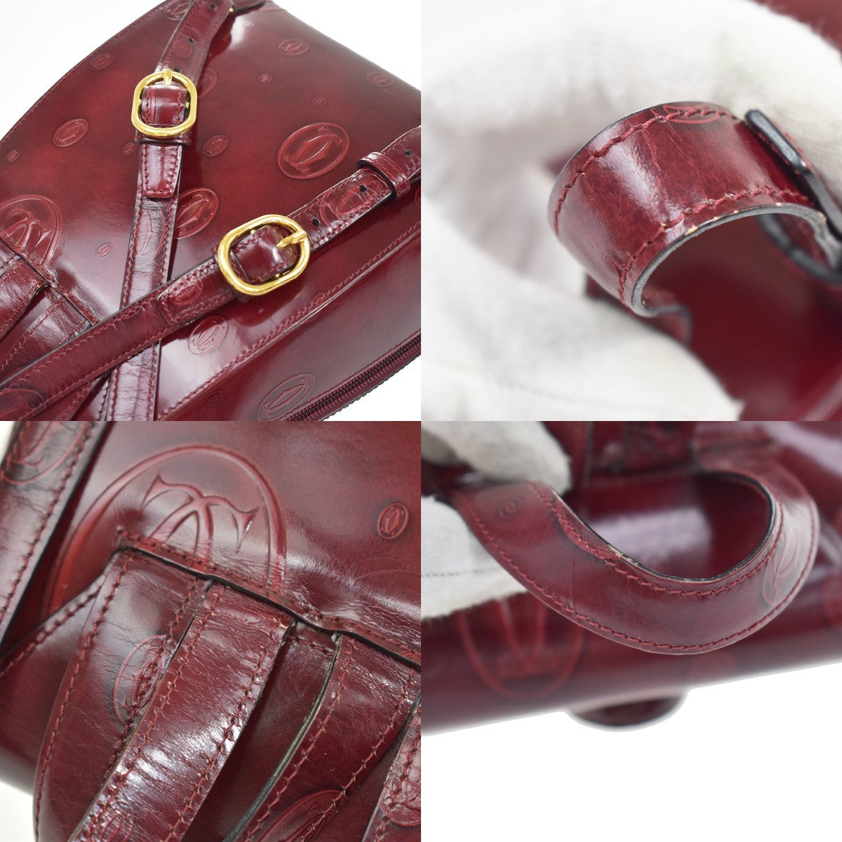 Cartier Happy birthday Patent leather, Burgundy, Patent Leather, Backpack