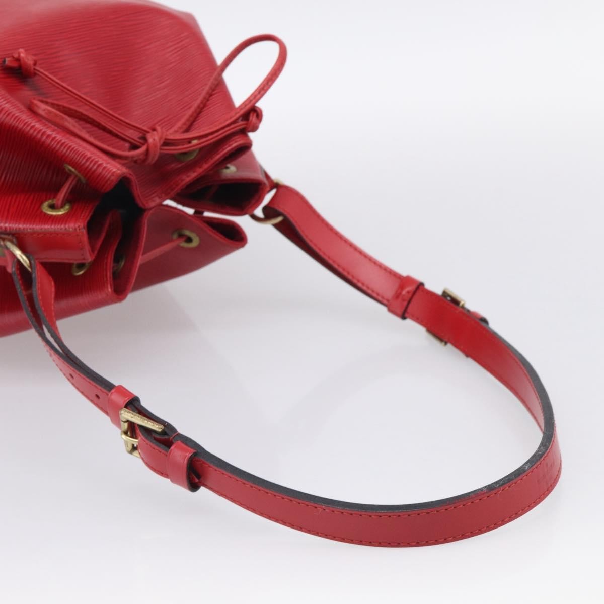 Louis Vuitton Petit Noe Epi Leather, Red, Leather, Handbag
