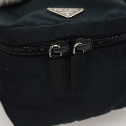 Prada Zip Around Toiletry Tessuto, Navy, Nylon, Clutch