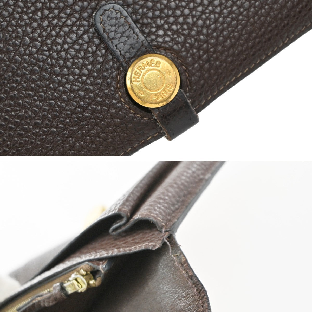 Hermes Dogon Compact Leather, Brown, Leather, Wallet