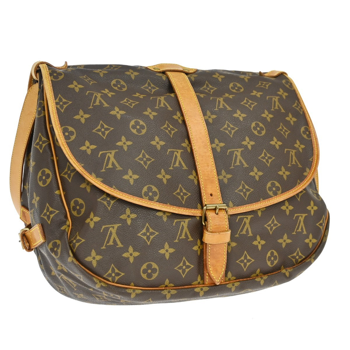 Louis Vuitton Saumur Monogram Canvas, Brown, Canvas, Shoulder Bag